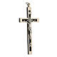 Priest cross in enameled brass 14x6 cm s3