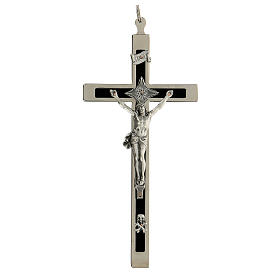 Crucifijo para sacerdotes lineal latón 16x7 cm