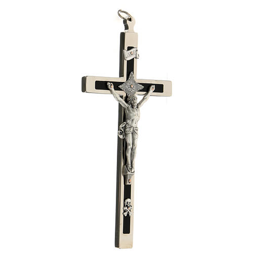 Crucifijo para sacerdotes lineal latón 16x7 cm 3