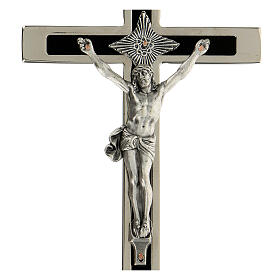 Cruz latina para sacerdotes latão esmaltado 16x7 cm