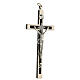 Crucifix for priests linear brass 16x7 cm s3