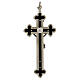 Budded crucifix for priests, enamelled brass, 11x5 cm s4