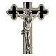 Crucifijo para sacerdotes trilobulado latón esmaltado 11x5 cm s2