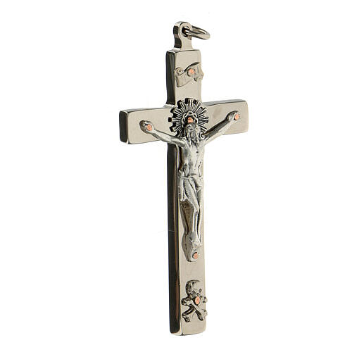 Crucifix pour prêtres croix latine laiton 7x3 cm 2