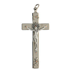 Crucifix for priests linear brass 7x3 cm