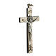 Crucifix for priests linear brass 7x3 cm s2