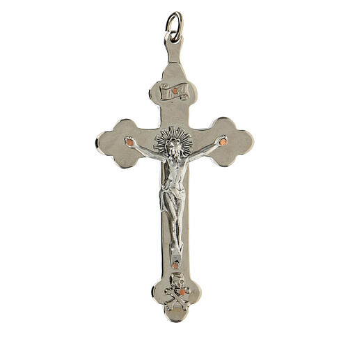 Crucifix for priests, budded shape, brass, 7x4 cm 1