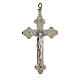 Crucifix for priests, budded shape, brass, 7x4 cm s1