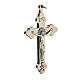 Crucifix for priests, budded shape, brass, 7x4 cm s2