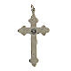 Crucifix for priests, budded shape, brass, 7x4 cm s3