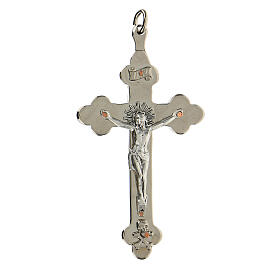 Trefoil crucifix brass for priests 7x4 cm