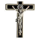 Latin crucifix for priests, enamelled brass, 11x5 cm s2