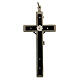 Latin crucifix for priests, enamelled brass, 11x5 cm s4