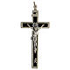 Cruz para sacerdotes lineal latón esmaltado 11x5 cm s1