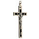 Cruz para sacerdotes lineal latón esmaltado 11x5 cm s3
