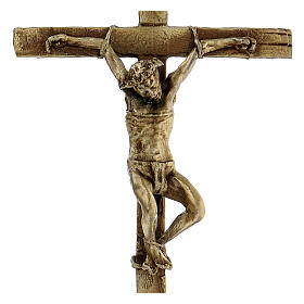 Crocifisso lega bronzata Cristo Via Dolorosa Via Crucis 15 cm