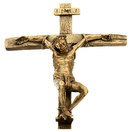 Crocifisso Cristo Via Dolorosa bronzo Crucis 26 cm 2