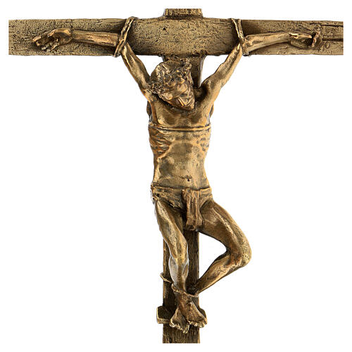 Crocifisso Cristo Via Dolorosa bronzo Crucis 26 cm 4