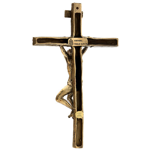 Crocifisso Cristo Via Dolorosa bronzo Crucis 26 cm 7