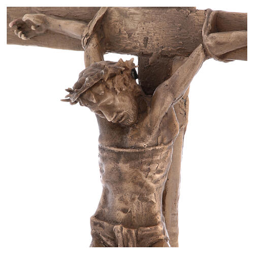 Crucifix Chemin de Croix bronze Christ forgé 35 cm 2