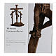 Crucifix Chemin de Croix bronze Christ forgé 35 cm s9