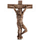 Crucifix Chemin de Croix bronze Christ forgé 35 cm s4