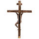 Crucifix Chemin de Croix bronze Christ forgé 35 cm s8