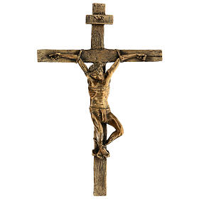Crocifisso Via Dolorosa Bronzo Gesù forgiato 35 cm