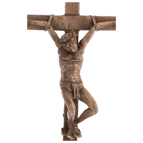 Crocifisso Via Dolorosa Bronzo Gesù forgiato 35 cm 4