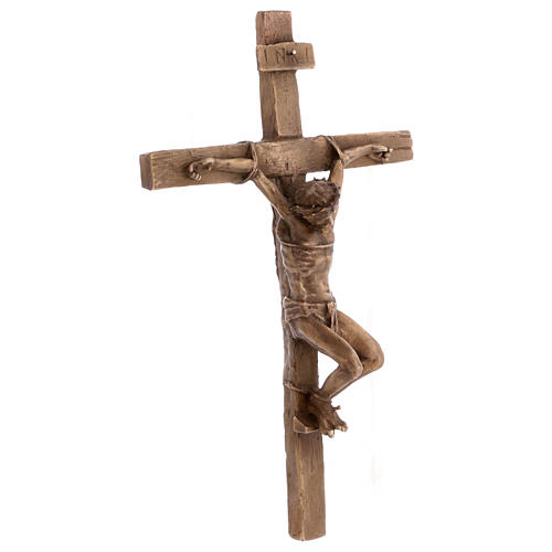 Crocifisso Via Dolorosa Bronzo Gesù forgiato 35 cm 5