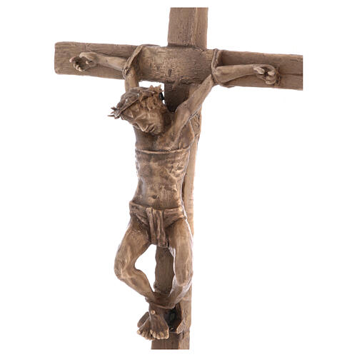 Crocifisso Via Dolorosa Bronzo Gesù forgiato 35 cm 6