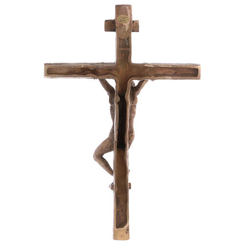 Crocifisso Via Dolorosa Bronzo Gesù forgiato 35 cm 8