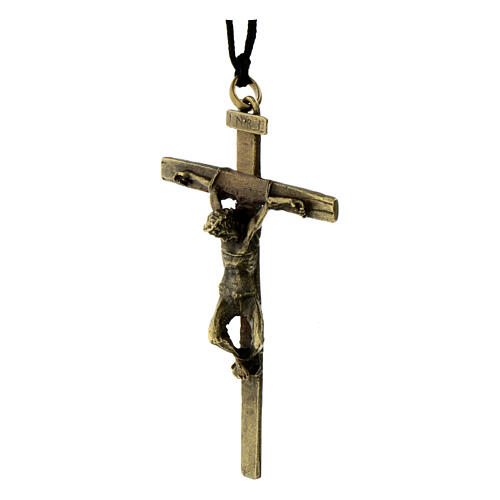 Bronze alloy crucifix Way of the Cross 4 in 3