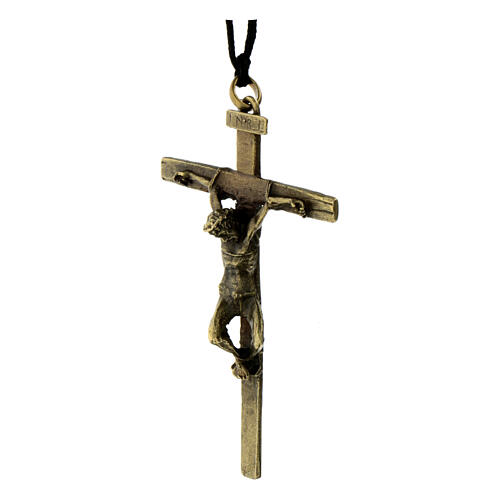 Vía Dolorosa Cruz aleación bronceada Vía Crucis 10 cm 14 estaciones 3