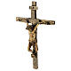 Bronze wall crucifix Way of the Cross with INRI plate 54 cm s3