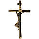 Bronze wall crucifix Way of the Cross with INRI plate 54 cm s6