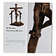 Crucifix Via Dolorosa bronze INRI hangable Way of the Cross 54 cm s8