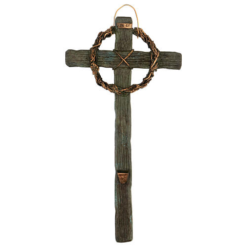 Wall cross with crown of thorns 25 cm 1