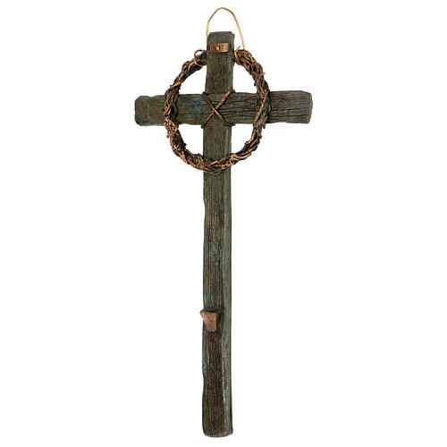 Wall cross with crown of thorns 25 cm 2