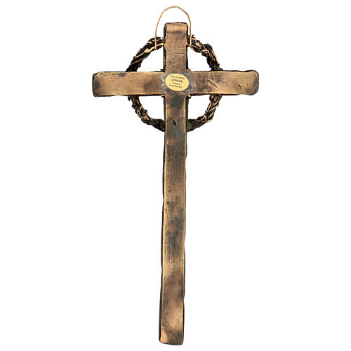 Wall cross with crown of thorns 25 cm 3