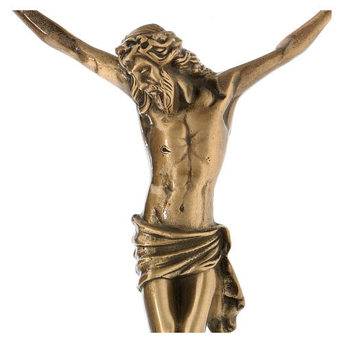 Christuskőrper zum Aufhängen aus vergoldeter Bronze, 45 cm 2