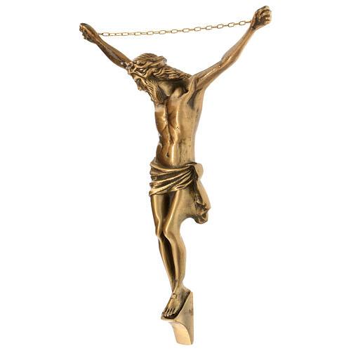 Cuerpo de Cristo bronce dorado 45 cm de colgar 3