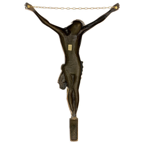 Cuerpo de Cristo bronce dorado 45 cm de colgar 4