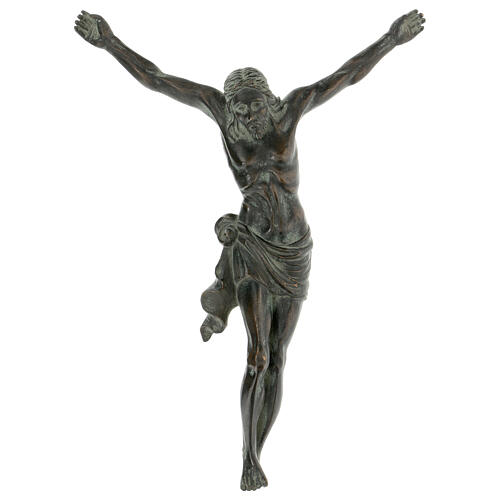 Christuskőrper zum Aufhängen aus schwarzer Bronze, 35 cm 1