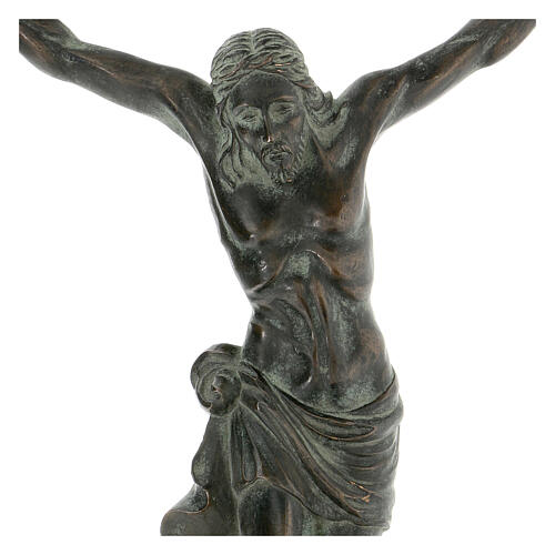 Christuskőrper zum Aufhängen aus schwarzer Bronze, 35 cm 2