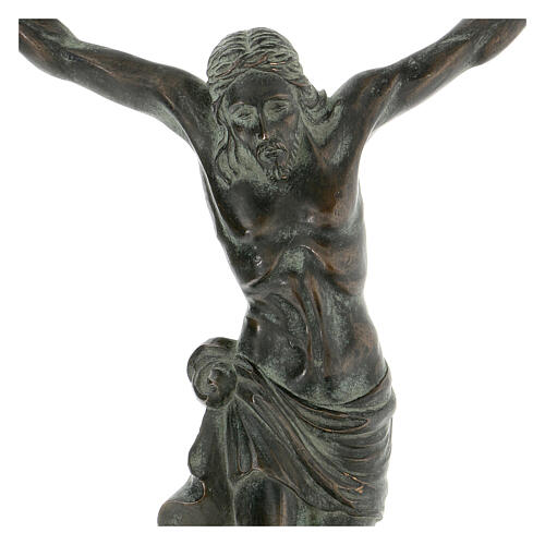 Corps de Christ mural bronze noir 35 cm 2