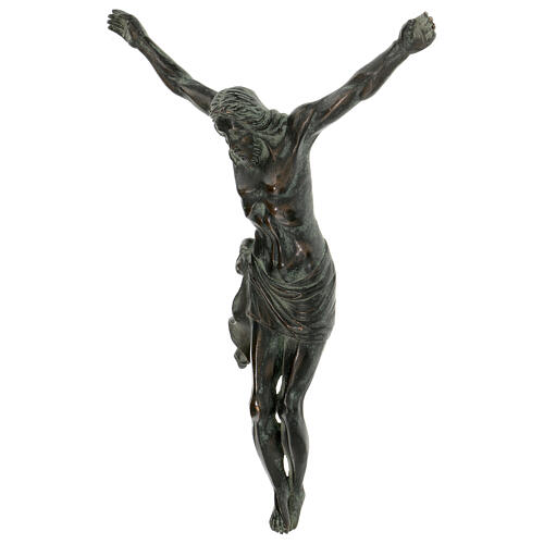 Corpo di Cristo bronzo nero 35 cm da appendere 3