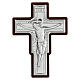 Crucifixo 35x25 cm prata bilaminada s1