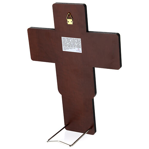 Hangable laminated crucifix 15X10 cm 3