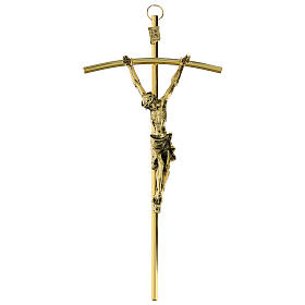 Golden wall cross, 14x7 in